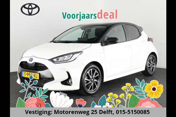 Toyota Yaris 1.5 HYBRID DYNAMIC-PACK BI-TONE AUTOMAAT BIJNA 2021. NAVI.CAMERA.LMV.CRUISE GARANTIE TOT 10-2030
