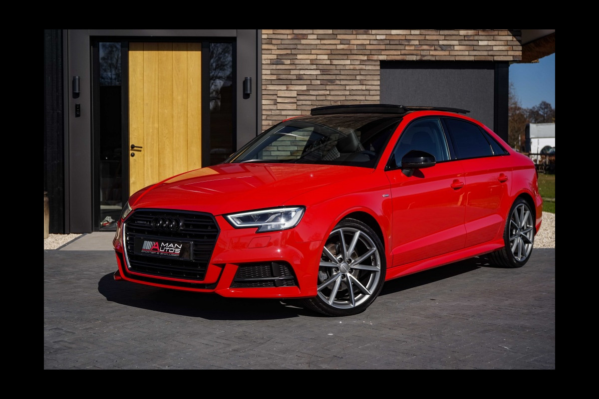 Audi A3 Limousine 2.0 TFSI 3X S-Line Quattro Pano/RS-zetels/Virtual/Tango-red Audi A3 Limousine 2.0 TFSI 3X S-Line Quattro Pano/RS-zetels/Virtual/Tango-red