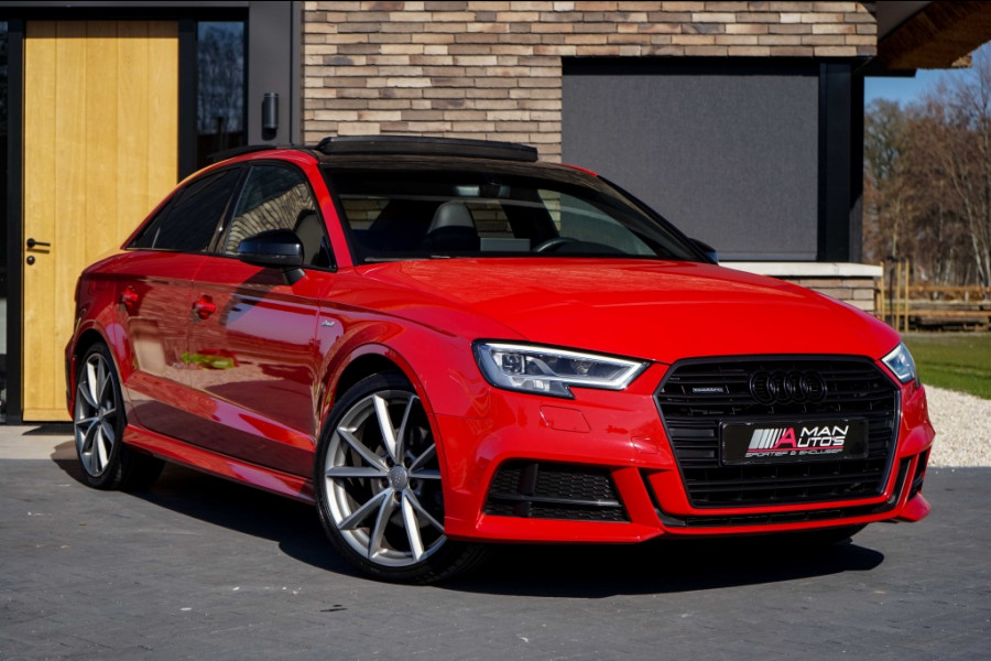 Audi A3 Limousine 2.0 TFSI 3X S-Line Quattro Pano/RS-zetels/Virtual/Tango-red