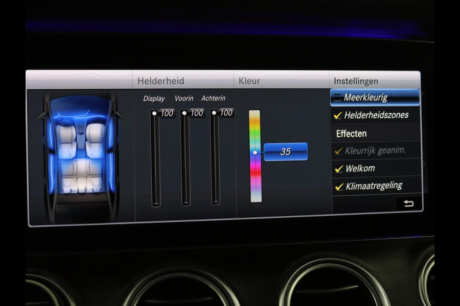 Mercedes-Benz E-Klasse 300de Luxury | Nappaleder | Luchtvering | Adaptive cruise | Carplay | 360 camera | Stoel & achterbankverwarming | Sfeerverlichting | DAB | Navigatie | Widescreen