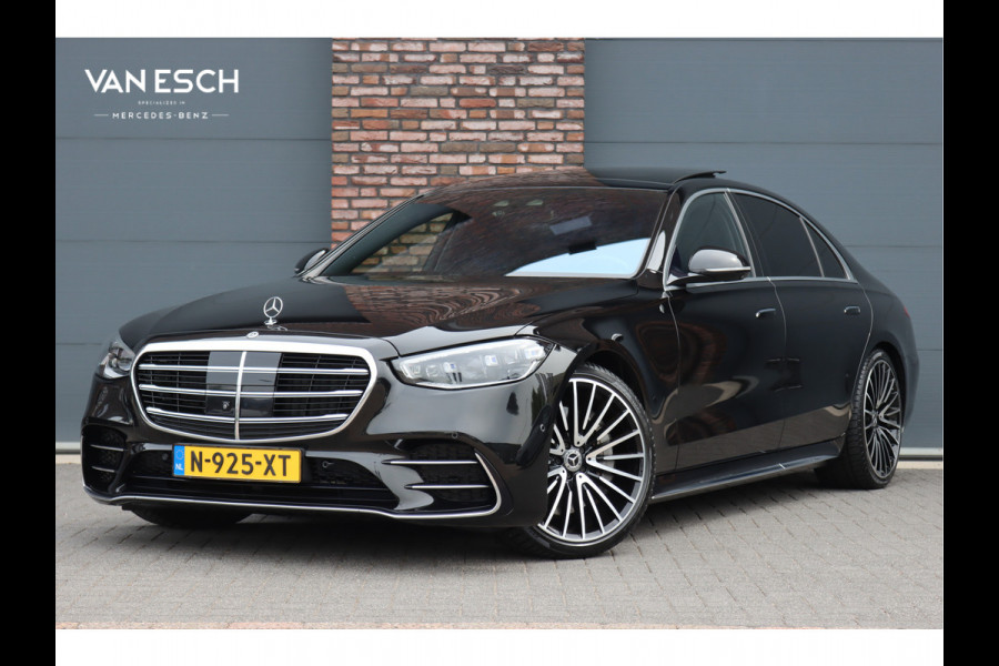 Mercedes-Benz S-Klasse 500 4MATIC Lang AMG Line Aut9 | Achterasbesturing | Luchtvering | Chauffeurspakket | Zonweringspakket | Distronic+ | Entertainment Achter | Massage | Stoelventilatie | Digital Light | HUD | Verwarmd Stuurwiel |