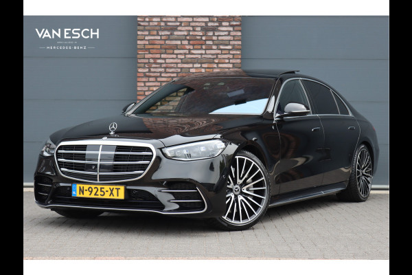 Mercedes-Benz S-Klasse 500 4MATIC Lang AMG Line Aut9 | Achterasbesturing | Luchtvering | Chauffeurspakket | Zonweringspakket | Distronic+ | Entertainment Achter | Massage | Stoelventilatie | Digital Light | HUD | Verwarmd Stuurwiel |