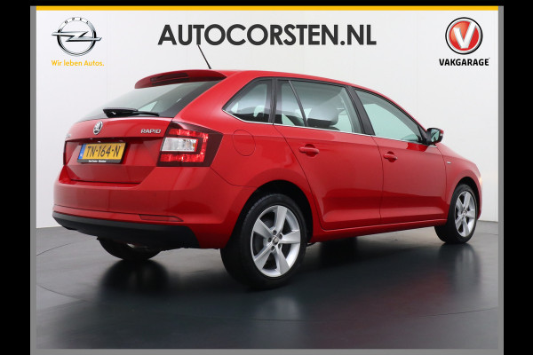Škoda Rapid Spaceback T96PK Apple Carplay Android Auto Navi Ecc Cruise Control Stoelverwarming PDC DAB Plus Pakket Lmv 16" Bluetooth WLAN Mirror link Greentech Clever