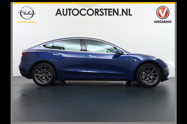 Tesla Model 3 RWD SR+ 60kWh 325PK Lmv 18" AutoPilot Leder PanoDak Adaptive-Cruise Lmv Camera's Elektr.-Stuur+Stoelen+Spiegels+Geheugen+Easy-En Navi LED Comfortstoelen ACC DAB Keyless en Voorverwarmen interieur via App One-Pedal-Drive Origineel Nederlandse auto tot 11kw laden thuis! Garantie Accu tot 10-03-2027 max 160.000km 1.584kg licht!