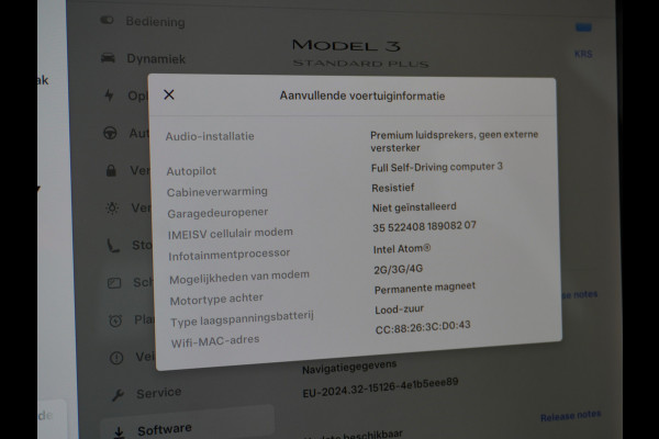 Tesla Model 3 RWD SR+ 60kWh 325PK Lmv 18" AutoPilot Leder PanoDak Adaptive-Cruise Lmv Camera's Elektr.-Stuur+Stoelen+Spiegels+Geheugen+Easy-En Navi LED Comfortstoelen ACC DAB Keyless en Voorverwarmen interieur via App One-Pedal-Drive Origineel Nederlandse auto tot 11kw laden thuis! Garantie Accu tot 10-03-2027 max 160.000km 1.584kg licht!