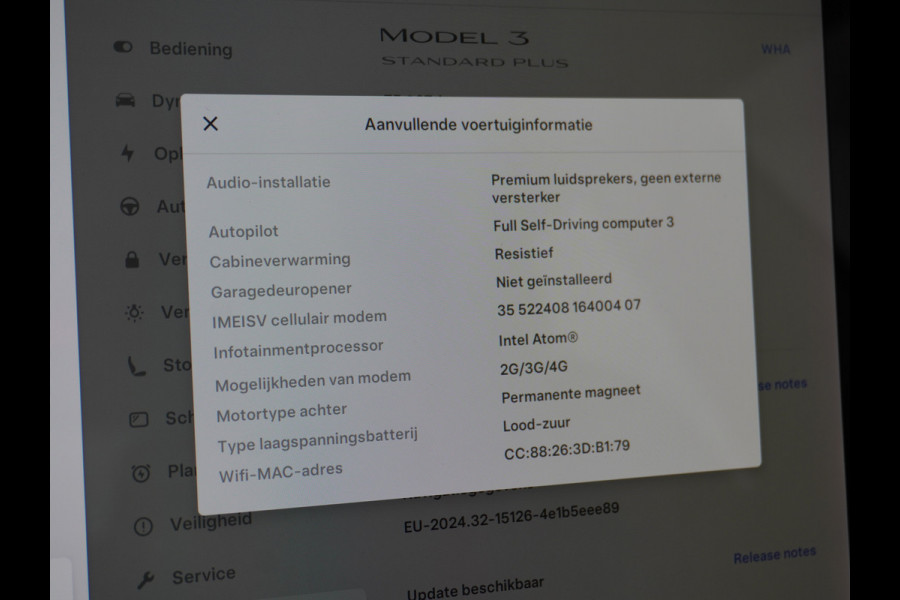 Tesla Model 3 2020 RWD SR+ 60kWh 325PK Lmv 18" AutoPilot Leder PanoDak Adaptive-Cruise Lmv Camera's Elektr.-Stuur+Stoelen+Spiegels+Geheugen+Ea Navi LED Comfortstoelen ACC DAB Keyless en Voorverwarmen interieur via App One-Pedal-Drive Origineel Nederlandse auto tot 11kw laden thuis! Garantie Accu tot 16-3-2028 max 160.000km 1.584kg licht!