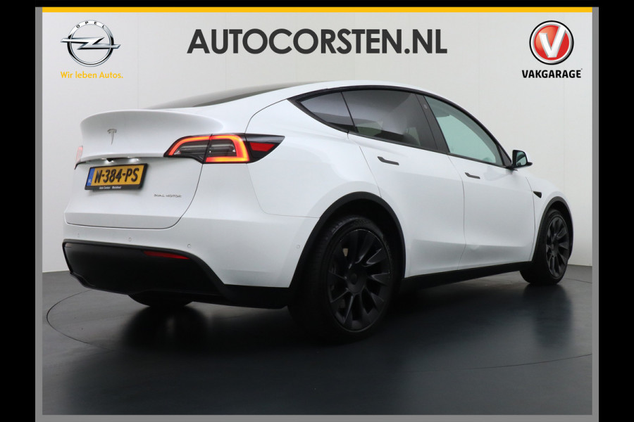 Tesla Model Y Long Range 514PK AWD 75kWh Ivoor-Interieur LMV 20" Warmtepomp Full-Self-Driving Computer 3 Leder Stoelverwarming-V+A+Stuur Adap. Keyless PDC-a+v Elek.Achterklep Lmv Led Standkachel 4WD LR 1e Eigenaar, origineel Nederlands Geleverd, Accu/Motor-Garantie 03-12-2029 of 192.000km