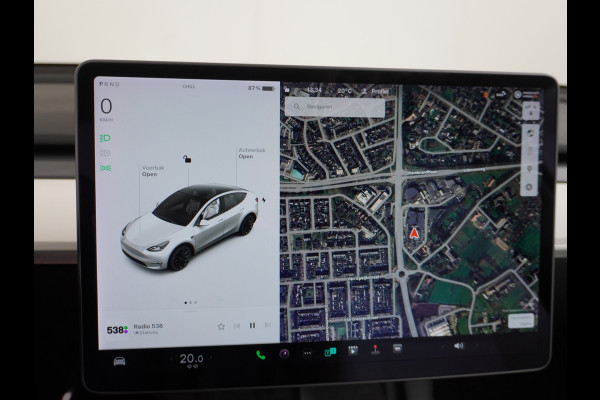 Tesla Model Y Long Range 514PK AWD 75kWh Ivoor-Interieur LMV 20" Warmtepomp Full-Self-Driving Computer 3 Leder Stoelverwarming-V+A+Stuur Adap. Keyless PDC-a+v Elek.Achterklep Lmv Led Standkachel 4WD LR 1e Eigenaar, origineel Nederlands Geleverd, Accu/Motor-Garantie 03-12-2029 of 192.000km
