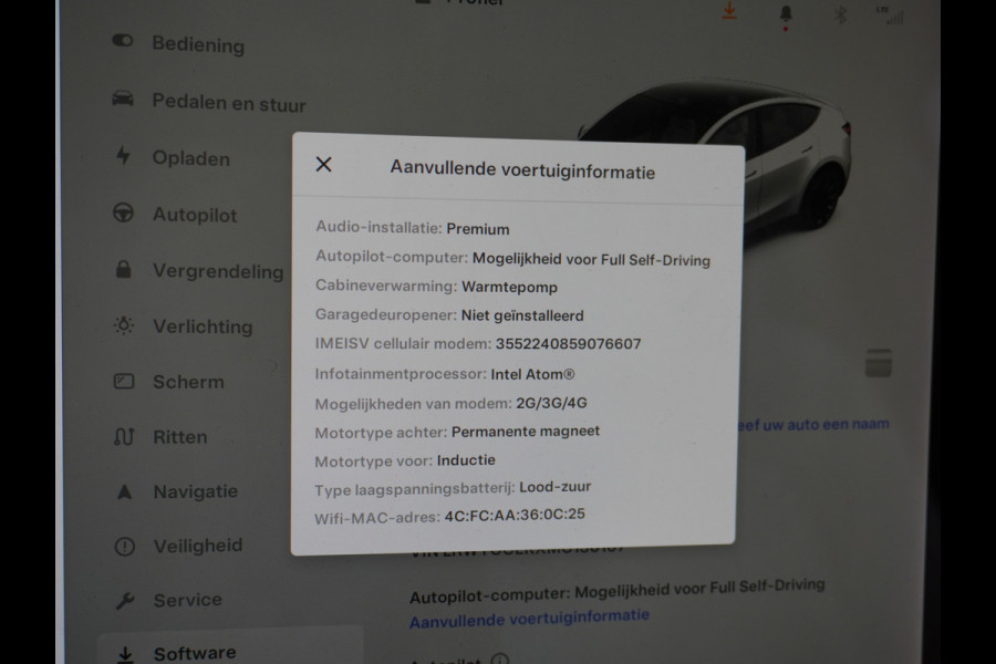 Tesla Model Y Long Range 514PK AWD 75kWh Ivoor-Interieur LMV 20" Warmtepomp Full-Self-Driving Computer 3 Leder Stoelverwarming-V+A+Stuur Adap. Keyless PDC-a+v Elek.Achterklep Lmv Led Standkachel 4WD LR 1e Eigenaar, origineel Nederlands Geleverd, Accu/Motor-Garantie 03-12-2029 of 192.000km