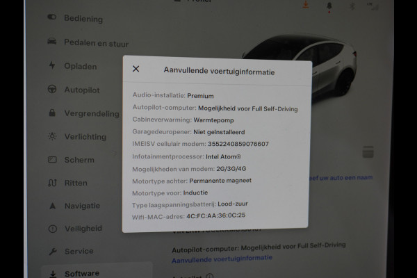 Tesla Model Y Long Range 514PK AWD 75kWh Ivoor-Interieur LMV 20" Warmtepomp Full-Self-Driving Computer 3 Leder Stoelverwarming-V+A+Stuur Adap. Keyless PDC-a+v Elek.Achterklep Lmv Led Standkachel 4WD LR 1e Eigenaar, origineel Nederlands Geleverd, Accu/Motor-Garantie 03-12-2029 of 192.000km