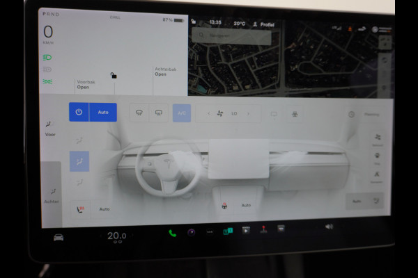Tesla Model Y Long Range 514PK AWD 75kWh Ivoor-Interieur LMV 20" Warmtepomp Full-Self-Driving Computer 3 Leder Stoelverwarming-V+A+Stuur Adap. Keyless PDC-a+v Elek.Achterklep Lmv Led Standkachel 4WD LR 1e Eigenaar, origineel Nederlands Geleverd, Accu/Motor-Garantie 03-12-2029 of 192.000km