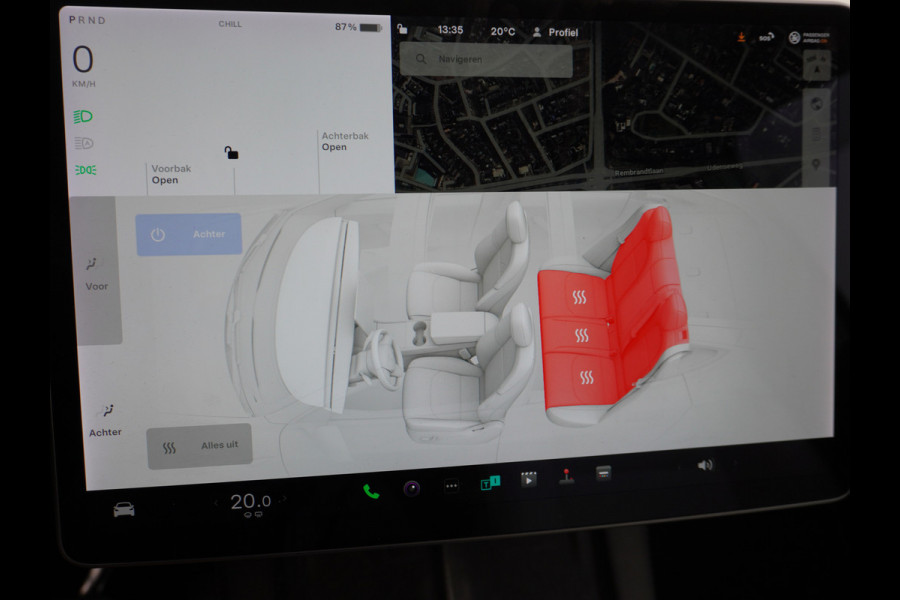 Tesla Model Y Long Range 514PK AWD 75kWh Ivoor-Interieur LMV 20" Warmtepomp Full-Self-Driving Computer 3 Leder Stoelverwarming-V+A+Stuur Adap. Keyless PDC-a+v Elek.Achterklep Lmv Led Standkachel 4WD LR 1e Eigenaar, origineel Nederlands Geleverd, Accu/Motor-Garantie 03-12-2029 of 192.000km