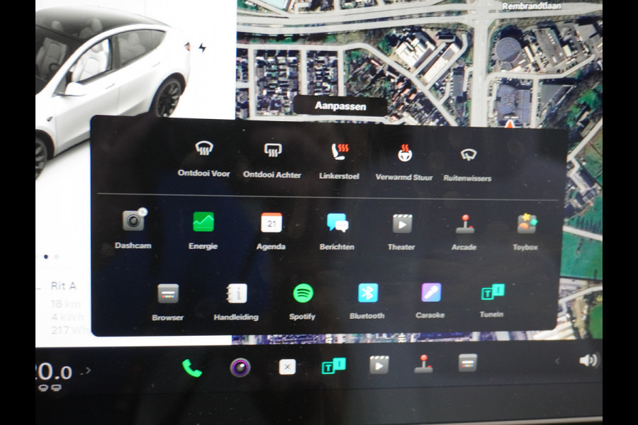 Tesla Model Y Long Range 514PK AWD 75kWh Ivoor-Interieur LMV 20" Warmtepomp Full-Self-Driving Computer 3 Leder Stoelverwarming-V+A+Stuur Adap. Keyless PDC-a+v Elek.Achterklep Lmv Led Standkachel 4WD LR 1e Eigenaar, origineel Nederlands Geleverd, Accu/Motor-Garantie 03-12-2029 of 192.000km