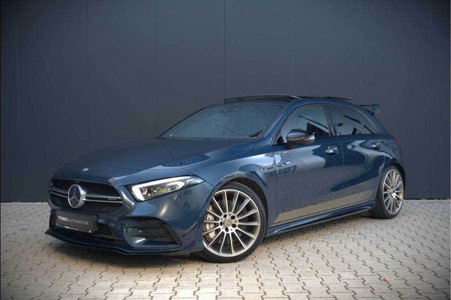 Mercedes-Benz A-Klasse AMG 35 4MATIC Edition 1 | Panoramadak | Burmester | AMG Performance Recaro stoelen | Stoelverwarming | Keyless | Aero pack | Adaptive Cruise Control | Ambiance verlichting | 360 Camera |