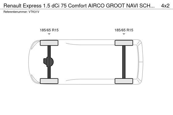 Renault Express 1.5 dCi 75 Comfort AIRCO GROOT NAVI SCHERM SCHUIFDEUR CRUISE CONTROL