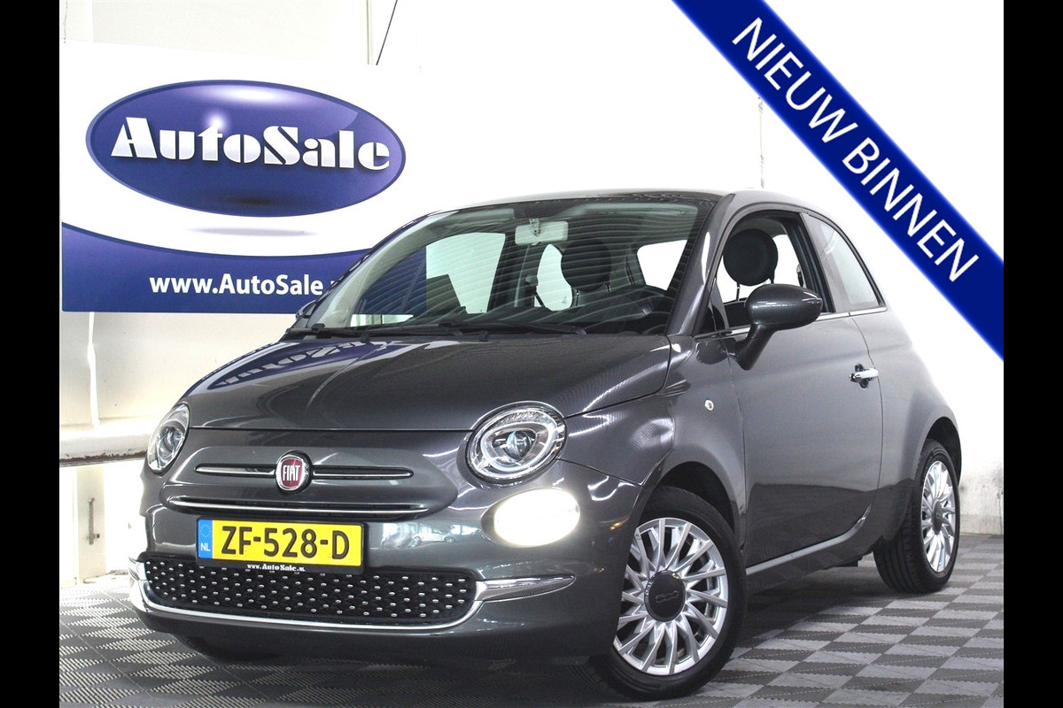 Fiat 500 1.2 Lounge APK-2026 PANO BLUET AIRCO LMV '17 Fiat 500 1.2 Lounge APK-2026 PANO BLUET AIRCO LMV '17