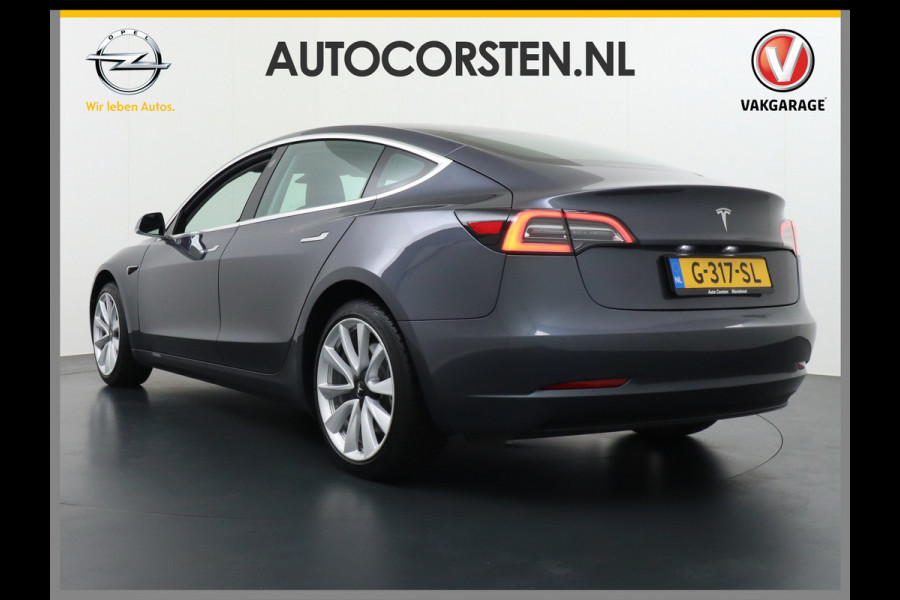 Tesla Model 3 RWD SR+ 60kWh 325PK 19" FSD-3 Computer AutoPilot Leder PanoDak Adaptive-Cruise Lmv 18" Camera's Elektr.-Stuur+Stoelen+Spiegels+G Navi LED Comfortstoelen ACC DAB Voorverwarmen interieur via App Keyless via Telefoonsleutel One-Pedal-Drive Origineel Nederlandse auto tot 11kw laden thuis! Garantie Accu tot  11-12-2027 max 160.000km 1.584kg licht!