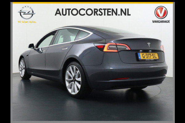 Tesla Model 3 RWD SR+ 60kWh 325PK 19" FSD-3 Computer AutoPilot Leder PanoDak Adaptive-Cruise Lmv 18" Camera's Elektr.-Stuur+Stoelen+Spiegels+G Navi LED Comfortstoelen ACC DAB Voorverwarmen interieur via App Keyless via Telefoonsleutel One-Pedal-Drive Origineel Nederlandse auto tot 11kw laden thuis! Garantie Accu tot  11-12-2027 max 160.000km 1.584kg licht!