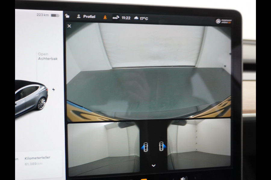 Tesla Model 3 RWD SR+ 60kWh 325PK 19" FSD-3 Computer AutoPilot Leder PanoDak Adaptive-Cruise Lmv 18" Camera's Elektr.-Stuur+Stoelen+Spiegels+G Navi LED Comfortstoelen ACC DAB Voorverwarmen interieur via App Keyless via Telefoonsleutel One-Pedal-Drive Origineel Nederlandse auto tot 11kw laden thuis! Garantie Accu tot  11-12-2027 max 160.000km 1.584kg licht!