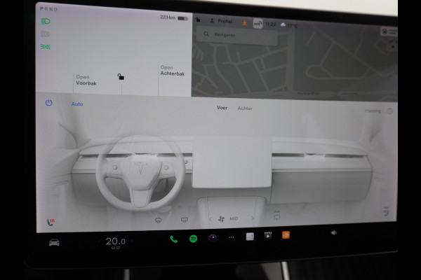 Tesla Model 3 RWD SR+ 60kWh 325PK 19" FSD-3 Computer AutoPilot Leder PanoDak Adaptive-Cruise Lmv 18" Camera's Elektr.-Stuur+Stoelen+Spiegels+G Navi LED Comfortstoelen ACC DAB Voorverwarmen interieur via App Keyless via Telefoonsleutel One-Pedal-Drive Origineel Nederlandse auto tot 11kw laden thuis! Garantie Accu tot  11-12-2027 max 160.000km 1.584kg licht!