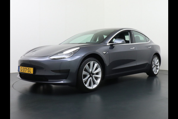 Tesla Model 3 RWD SR+ 60kWh 325PK 19" FSD-3 Computer AutoPilot Leder PanoDak Adaptive-Cruise Lmv 18" Camera's Elektr.-Stuur+Stoelen+Spiegels+G Navi LED Comfortstoelen ACC DAB Voorverwarmen interieur via App Keyless via Telefoonsleutel One-Pedal-Drive Origineel Nederlandse auto tot 11kw laden thuis! Garantie Accu tot  11-12-2027 max 160.000km 1.584kg licht!