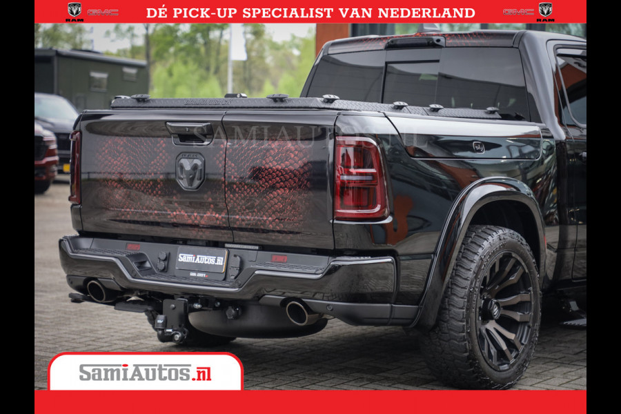 Dodge Ram COBRA EDITION | 1500 Limited Night High Output 540HP 706Nm | Massage + Full Option | De Meest Luxe en Volle Pick-Up in zijn Klas Comfortabele Dubbele Cabine met Royale 5 Zitplaatsen | BPM vrij | Nu Leverbaar uit Voorraad | Voorraad Nr 2292 - 5178 | Cobra package is meerprijs |