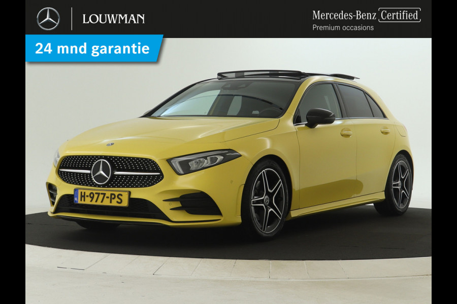 Mercedes-Benz A-Klasse 180 Business Solution AMG | Lichtmetalen velgen | AMG Line | Night Pakket | Panorama Schuif-Kanteldak | Parking support camera achter | navigatie | Inclusief 24 maanden MB Certified garantie voor Europa.