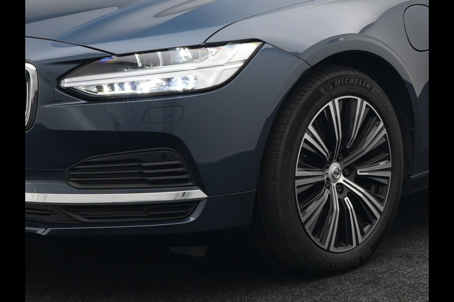 Volvo V90 T6 AWD Inscription Plug In Hybrid 340pk PHEV | Adaptive Cruise | Trekhaak af Fabriek | Head Up | Lederen Sportstoelen Memory | Harman Kardon | 360 Camera | BLIS | Pilot Assist | Stuurverwarming |