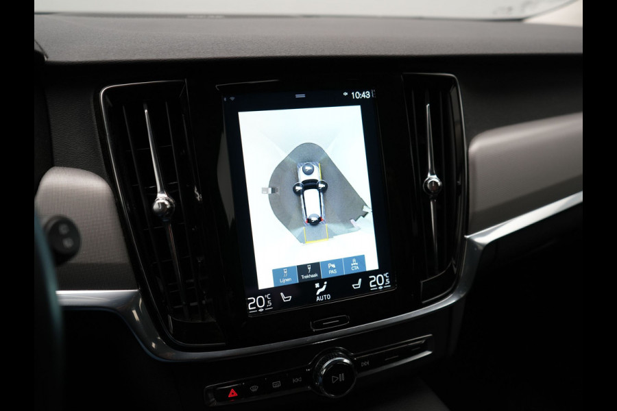 Volvo V90 T6 AWD Inscription Plug In Hybrid 340pk PHEV | Adaptive Cruise | Trekhaak af Fabriek | Head Up | Lederen Sportstoelen Memory | Harman Kardon | 360 Camera | BLIS | Pilot Assist | Stuurverwarming |