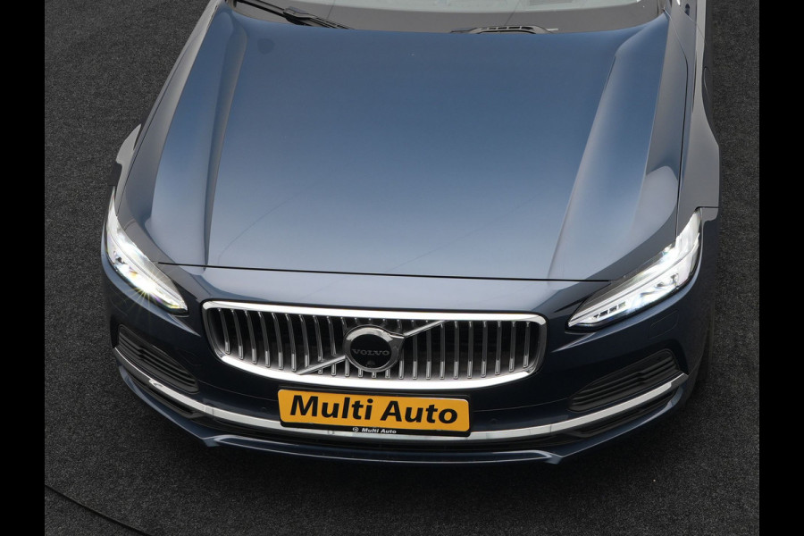 Volvo V90 T6 AWD Inscription Plug In Hybrid 340pk PHEV | Adaptive Cruise | Trekhaak af Fabriek | Head Up | Lederen Sportstoelen Memory | Harman Kardon | 360 Camera | BLIS | Pilot Assist | Stuurverwarming |