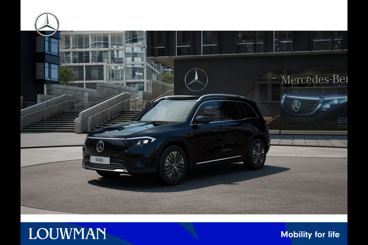 Mercedes-Benz EQB 250+ Business Solution Luxury 7p. 71 kWh | Parkeerpakket met achteruitrijcamera | EASY PACK achterklep | Dodehoekassistent | GUARD 360° Voertuigbescherming Plus | Extra USB-poorten | Verwarmde stoelen vooraan |
