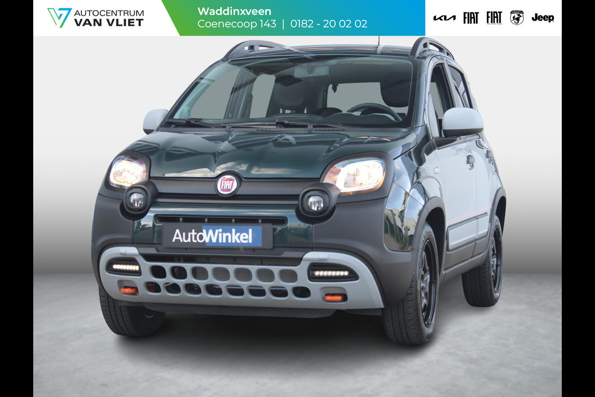 Fiat Panda Hybrid Garmin Cross | Clima | Priv. glass | Dakrails | 5-Persoons | Apple Carplay | Verde Foresta | Pack Garmin