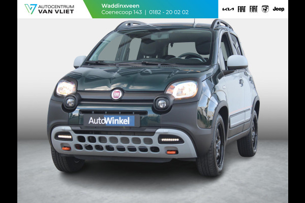 Fiat Panda Hybrid Garmin Cross | Clima | Priv. glass | Dakrails | 5-Persoons | Apple Carplay | Verde Foresta | Pack Garmin