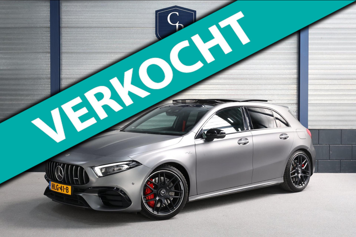 Mercedes-Benz A-Klasse AMG 45 S 4MATIC+ BTW/MATT/MULTIBEAM/VIRTUAL/SFEER/KUIP+LEER+S.VERWARMING+MEMORY/19"/ACC/ECC/12 MND GARANTIE Mercedes-Benz A-Klasse AMG 45 S 4MATIC+ BTW/MATT/MULTIBEAM/VIRTUAL/SFEER/KUIP+LEER+S.VERWARMING+MEMORY/19"/ACC/ECC/12 MND GARANTIE