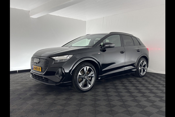 Audi Q4 e-tron 40 S edition 77 kWh S-Line-Sportpack [ 3-Fase ] (INCL-BTW) *HEAT-PUMP | LEATHER-FABRIC | MATRIX-LED | ADAPTIVE-CRUISE | AMBIENT-LIGHT | DIGI-COCKPIT | AUDI-SOUND | DAB+ | KEYLESS | SHIFT-PADDLES | CAMERA | HEATED-SPORTSEATS | 20''ALU*