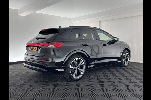 Audi Q4 e-tron 40 S edition 77 kWh S-Line-Sportpack [ 3-Fase ] (INCL-BTW) *HEAT-PUMP | LEATHER-FABRIC | MATRIX-LED | ADAPTIVE-CRUISE | AMBIENT-LIGHT | DIGI-COCKPIT | AUDI-SOUND | DAB+ | KEYLESS | SHIFT-PADDLES | CAMERA | HEATED-SPORTSEATS | 20''ALU*