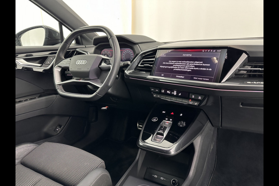 Audi Q4 e-tron 40 S edition 77 kWh S-Line-Sportpack [ 3-Fase ] (INCL-BTW) *HEAT-PUMP | LEATHER-FABRIC | MATRIX-LED | ADAPTIVE-CRUISE | AMBIENT-LIGHT | DIGI-COCKPIT | AUDI-SOUND | DAB+ | KEYLESS | SHIFT-PADDLES | CAMERA | HEATED-SPORTSEATS | 20''ALU*