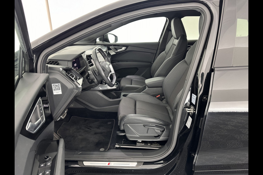 Audi Q4 e-tron 40 S edition 77 kWh S-Line-Sportpack [ 3-Fase ] (INCL-BTW) *HEAT-PUMP | LEATHER-FABRIC | MATRIX-LED | ADAPTIVE-CRUISE | AMBIENT-LIGHT | DIGI-COCKPIT | AUDI-SOUND | DAB+ | KEYLESS | SHIFT-PADDLES | CAMERA | HEATED-SPORTSEATS | 20''ALU*