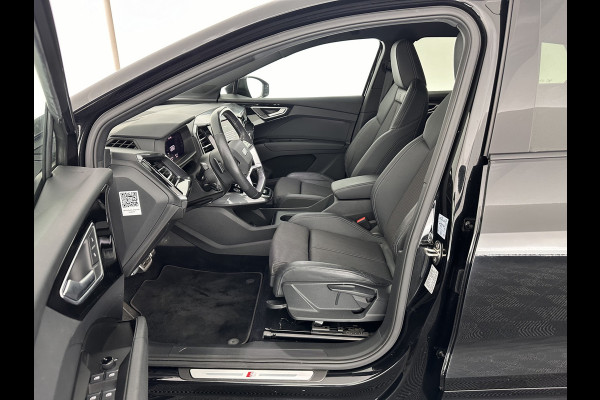 Audi Q4 e-tron 40 S edition 77 kWh S-Line-Sportpack [ 3-Fase ] (INCL-BTW) *HEAT-PUMP | LEATHER-FABRIC | MATRIX-LED | ADAPTIVE-CRUISE | AMBIENT-LIGHT | DIGI-COCKPIT | AUDI-SOUND | DAB+ | KEYLESS | SHIFT-PADDLES | CAMERA | HEATED-SPORTSEATS | 20''ALU*