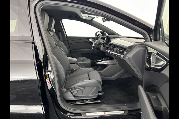Audi Q4 e-tron 40 S edition 77 kWh S-Line-Sportpack [ 3-Fase ] (INCL-BTW) *HEAT-PUMP | LEATHER-FABRIC | MATRIX-LED | ADAPTIVE-CRUISE | AMBIENT-LIGHT | DIGI-COCKPIT | AUDI-SOUND | DAB+ | KEYLESS | SHIFT-PADDLES | CAMERA | HEATED-SPORTSEATS | 20''ALU*
