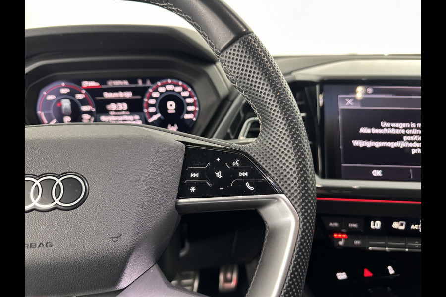Audi Q4 e-tron 40 S edition 77 kWh S-Line-Sportpack [ 3-Fase ] (INCL-BTW) *HEAT-PUMP | LEATHER-FABRIC | MATRIX-LED | ADAPTIVE-CRUISE | AMBIENT-LIGHT | DIGI-COCKPIT | AUDI-SOUND | DAB+ | KEYLESS | SHIFT-PADDLES | CAMERA | HEATED-SPORTSEATS | 20''ALU*