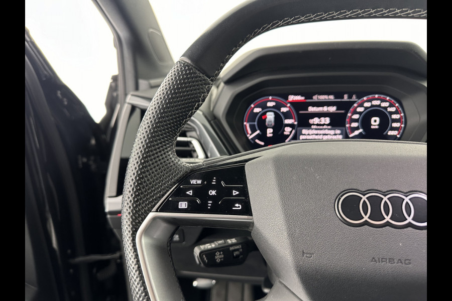 Audi Q4 e-tron 40 S edition 77 kWh S-Line-Sportpack [ 3-Fase ] (INCL-BTW) *HEAT-PUMP | LEATHER-FABRIC | MATRIX-LED | ADAPTIVE-CRUISE | AMBIENT-LIGHT | DIGI-COCKPIT | AUDI-SOUND | DAB+ | KEYLESS | SHIFT-PADDLES | CAMERA | HEATED-SPORTSEATS | 20''ALU*