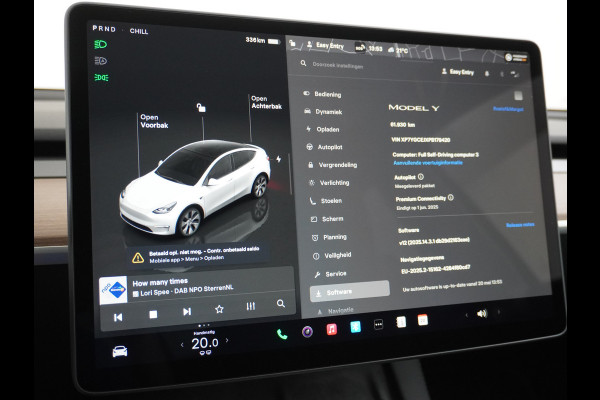 Tesla Model Y RWD 58kWh Lmv 19" Warmtepomp LFP-Accu Autopilot FSD-Computer 3 Leder Panoramadak Elektr.Stuur+Stoel+Verwarmd Navi Ecc Premium Au Camera's Elektr.AchterKlep Parkeer Assistent 2xContactloos-laden Sentry-Mode PrivacyGlas Bluetooth Dodehoek detector Connected services AMD-Ryzen Processor 1.600kg trekvermogen Origineel Nederlandse Auto Fabrieksgarantie t/m 31-12-2026 Garantie op Accu en Motor tot 04-08-2031 max. 160.000km 1e particuliere eigenaar!