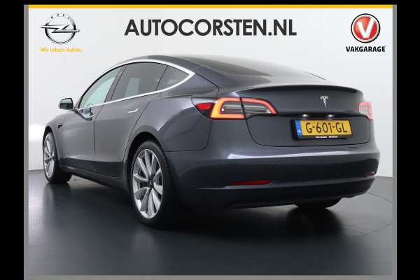 Tesla Model 3 RWD SR+ 60kWh 325PK FSD 2.5-Computer Priv.Glas Lmv 19" AutoPilot Leder PanoDak Adaptive-Cruise Lmv Camera's Elektr.-Stuur+Stoele Navi LED Comfortstoelen ACC DAB GSM-Sleutel+Voorverwarmen interieur via App One-Pedal-Drive Origineel Nederlandse auto tot 11kw laden thuis! Garantie Accu tot 30-09-2027 max 160.000km 1.584kg licht! (23 euro belasting p/m)