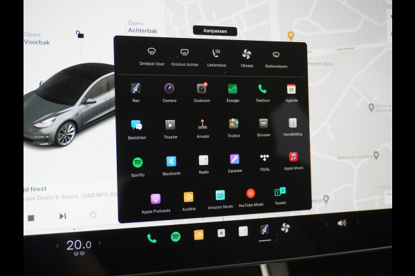 Tesla Model 3 RWD SR+ 60kWh 325PK FSD 2.5-Computer Priv.Glas Lmv 19" AutoPilot Leder PanoDak Adaptive-Cruise Lmv Camera's Elektr.-Stuur+Stoele Navi LED Comfortstoelen ACC DAB GSM-Sleutel+Voorverwarmen interieur via App One-Pedal-Drive Origineel Nederlandse auto tot 11kw laden thuis! Garantie Accu tot 30-09-2027 max 160.000km 1.584kg licht! (23 euro belasting p/m)