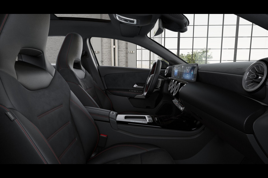 Mercedes-Benz A-Klasse 180 Business Solution AMG | Nightpakket | Parkeerpakket met achteruitrijcamera | KEYLESS GO | Sfeerverlichting | MULTIBEAM LED | Extra USB-poorten | Verwarmde stoelen vooraan | Spiegelpakket |