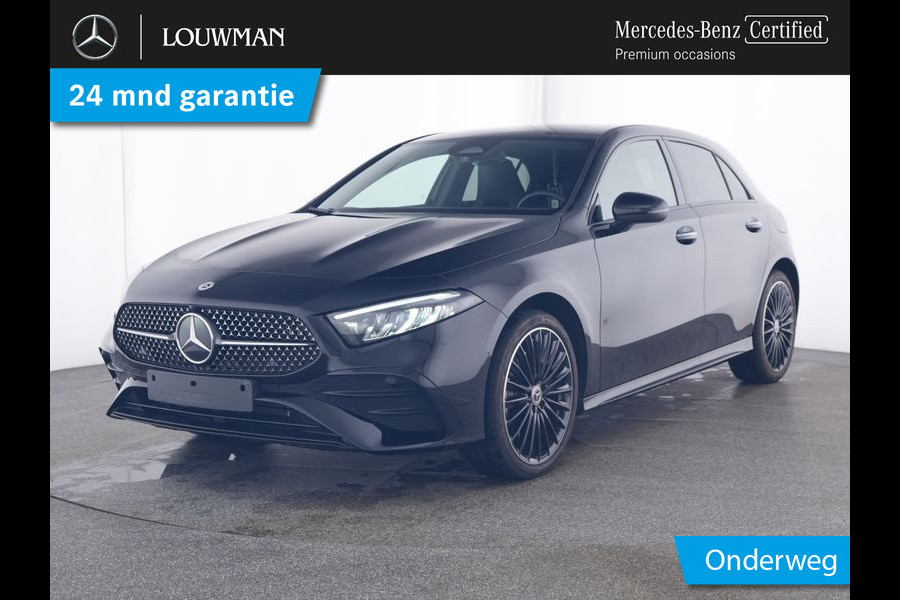 Mercedes-Benz A-Klasse 250 e AMG Face Lift Plug-In Hybride | AMG Line Advanced Plus | Night Pakket | Trekhaak Sfeerverlichting | Stuur en Stoelverwarming | Inclusief 24 maanden MB Certified garantie voor Europa.