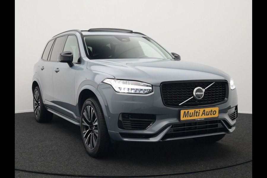 Volvo XC90 T8 Recharge AWD Plus Dark 456pk Plug In Hybrid Long Range PHEV | Panodak | Adaptive Cruise | Luxe Lederen Sportstoelen Memory & Ventilatie | 360 Camera | Harman Kardon | Google Maps | Keyless |
