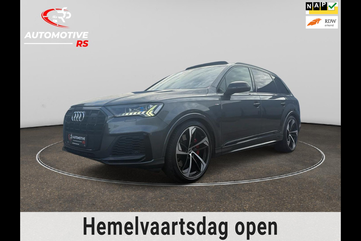 Audi Q7 Compet 60 TFSI e PHEV 462PK Quattro BTW Auto | 3x S Line |B&O| Panoramadak | Leder Stoelen | Trekhaak | Full Option Audi Q7 Compet 60 TFSI e PHEV 462PK Quattro BTW Auto | 3x S Line |B&O| Panoramadak | Leder Stoelen | Trekhaak | Full Option
