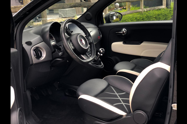 Fiat 500 0.9 TwinAir Turbo Sport 80PK | Half leder, Airco, Cruise, 15'' LMV, USB/AUX | NAP |